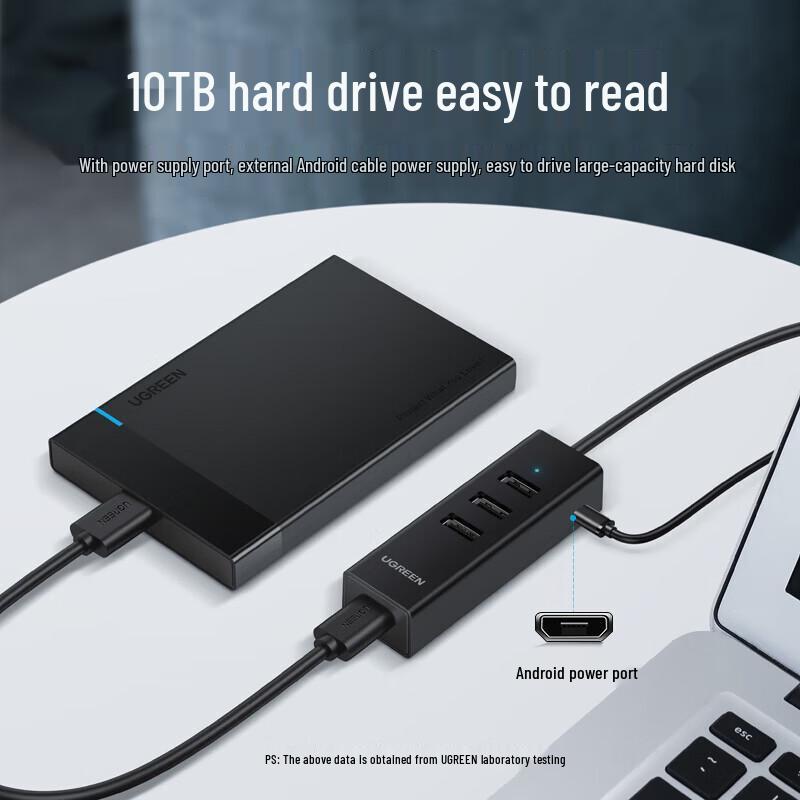 Ugreen USB 2.0 4-портовый концентратор CM342 с портом питания