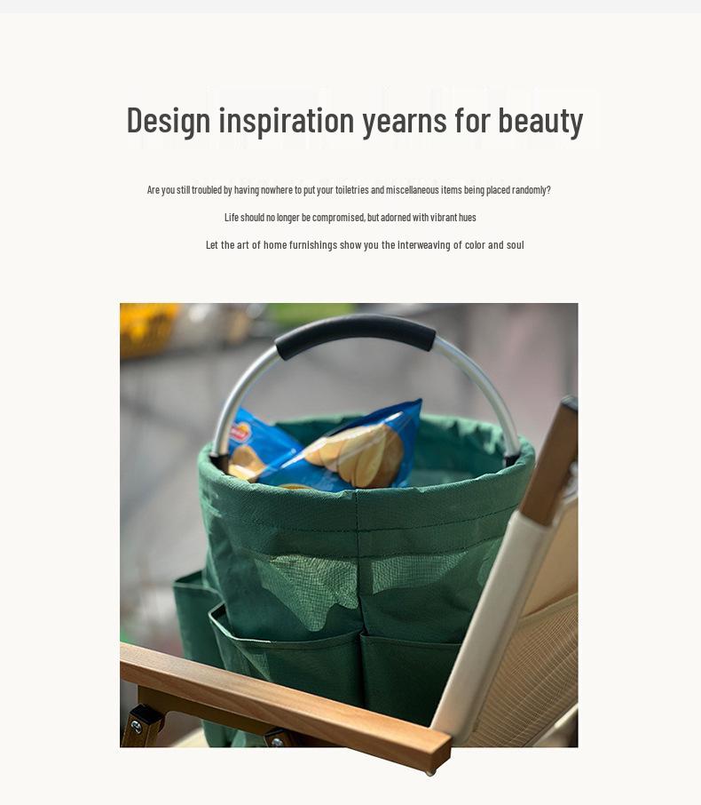 Портативная складная корзина для пикника и пляжа - ручная сумка для туалетных принадлежностей, ванных принадлежностей, дома и покупок