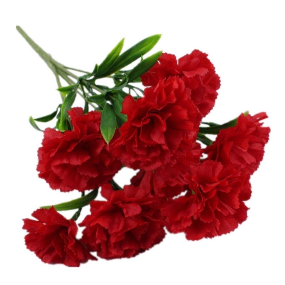 Silk Artificial Carnation 11Heads Bush Bouquet High Quality Home Wedding Decor