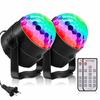 Mirror Ball Stage Light, LED Disco Ball Light, RGB Color Changing, Voice Activated, Remote Control Included, Perfect for Performances, Birthdays, Wedd