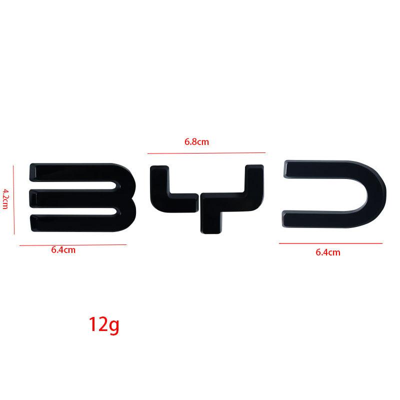 Для BYD ATTO3 YUAN PLUS 21-22 3D ABS Наклейка Наклейки Значок Логотип Передней Решетки Радиатора Автомобильный Стайлинг Черный Значок Логотип Эмблема Крышка
