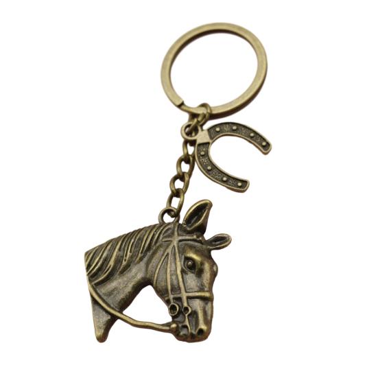 Yousheng Horse Head Keychain Smooth Touch Key Holder Backpacks Wallets Key Chain Decorative Pendant Key Accessory