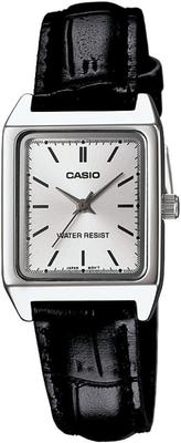 Стандартные кварцевые часы серебристо-черные Overseas модель [Casio] женские LTP-V007L-7E1 [Товар]