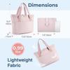 Zipper Foldable Tote Bag Portable Shoulder Handbag Hand-held Large Shoulder Bag  Women