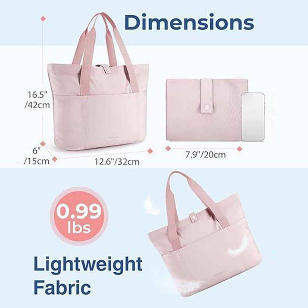 Zipper Foldable Tote Bag Portable Shoulder Handbag Hand-held Large Shoulder Bag  Women