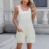 Женские повседневные комбинезоны с регулируемыми бретелями без рукавов летние милые удобные комбинезоны
