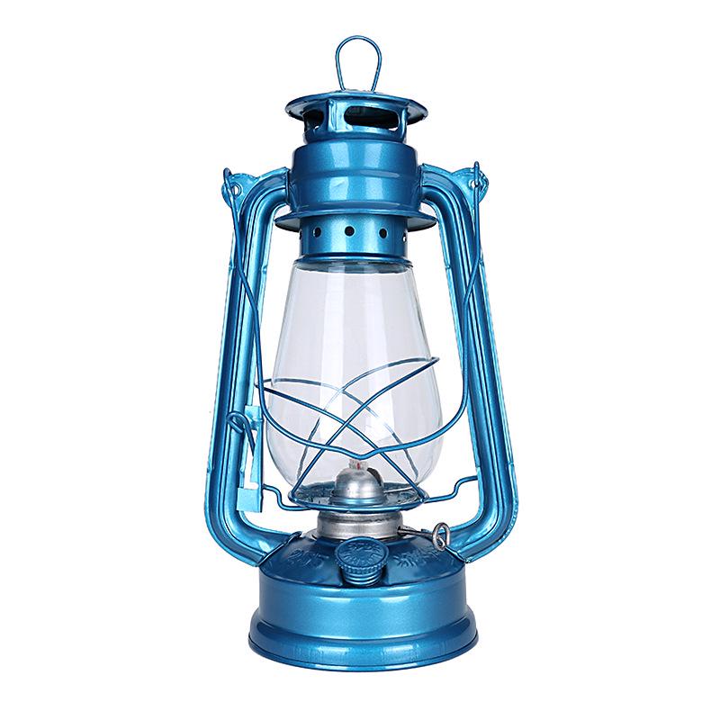 Vintage Iron Hurricane Lantern: Outdoor Kerosene Lamp & Decorative Light for Camping