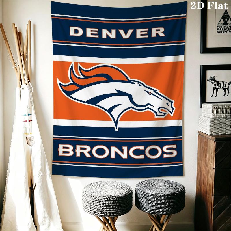 Denver Broncos Wall Tapestry Aesthetic Wall Hanging Printed Fabric Blanket Decorative Tapestries for Bedroom Living Room Home Decor