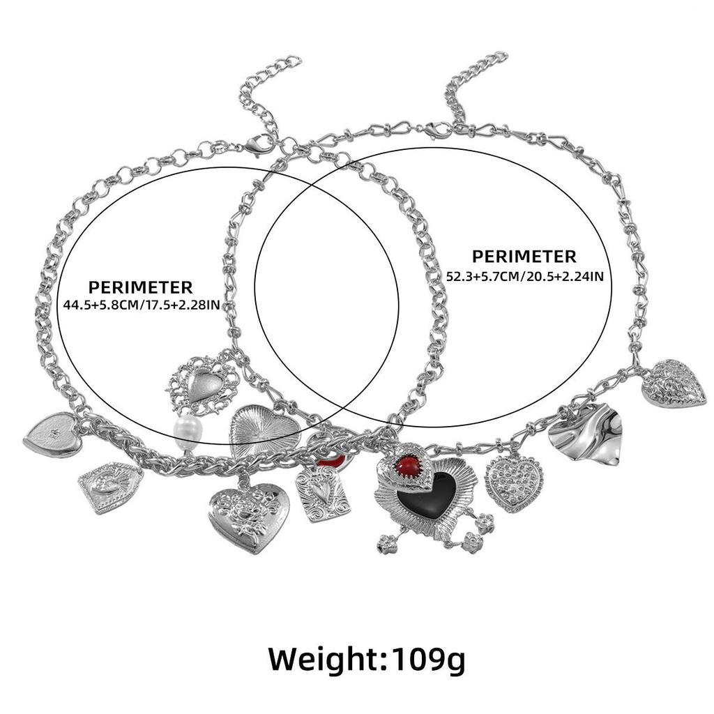 2024 Multi-Layer Metal Love Nameplate Pendant Necklace for Women