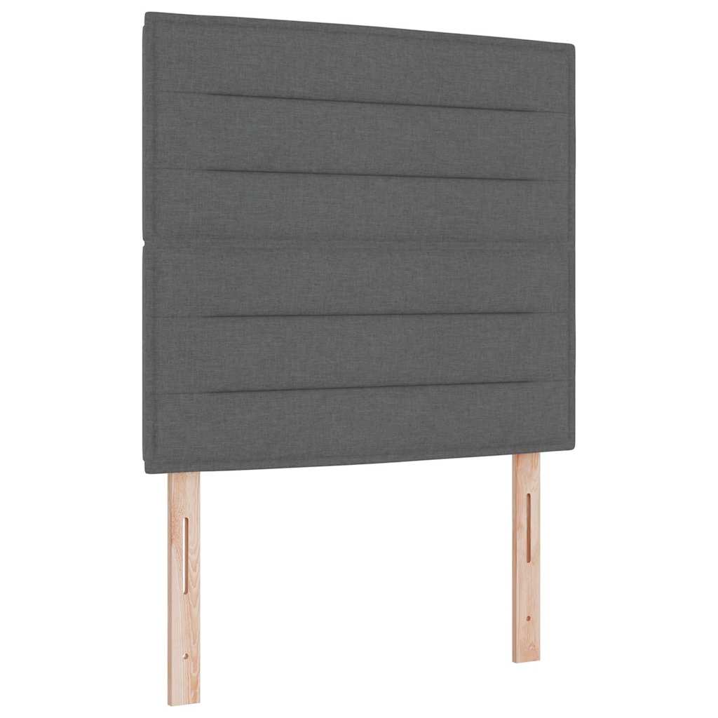 Box Spring Bed with Mattress Dark Gray 80 x 200 cm Fabric