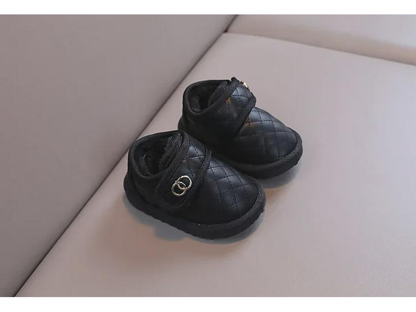 Водонепроницаемые детские зимние ботинки с бархатной подкладкой — теплая зимняя обувь с мягкой подошвой для малышей (Мальчики и девочки)