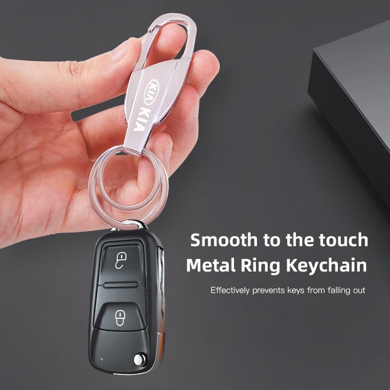 THCR5 1Pcs Car Key Accessories Zinc Alloy Keychain Ring For KIA RIO Sorento Ceed K5 Stinger Niro EV6 EV9 Soul Cerato Stonic Carnival