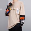 Футболка-пуловер с круглым вырезом и принтом серии Li Ning Wade, свободная, с принтом, мужская, Dusty-Earth AWDRA21-3