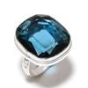 Indicolite Tourmaline Gemstone Handmade 925 Sterling Silver Ring Size 9 Y5M75