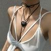 Готическое Сердце-Любовь Цепочка на Ключицы Женская Девичья Свадебные Украшения Вечеринка Подарок на День Рождения