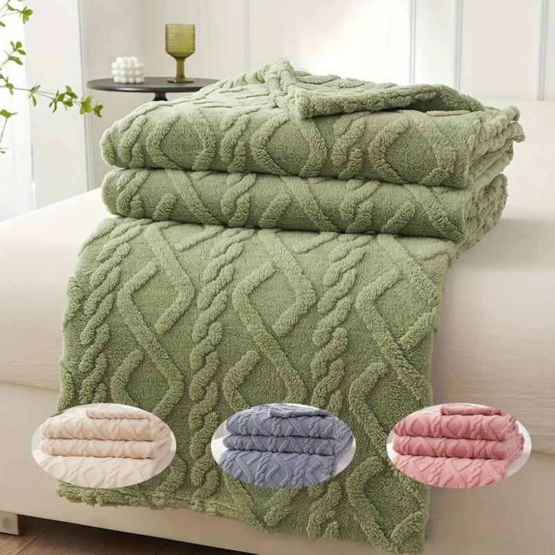 Blanket Comfortable Soft 3D Fashionable Design Plush Thick Warm Blanket, Soft Warm Plush Air Conditioning Blanket Flannel Throw Blanket