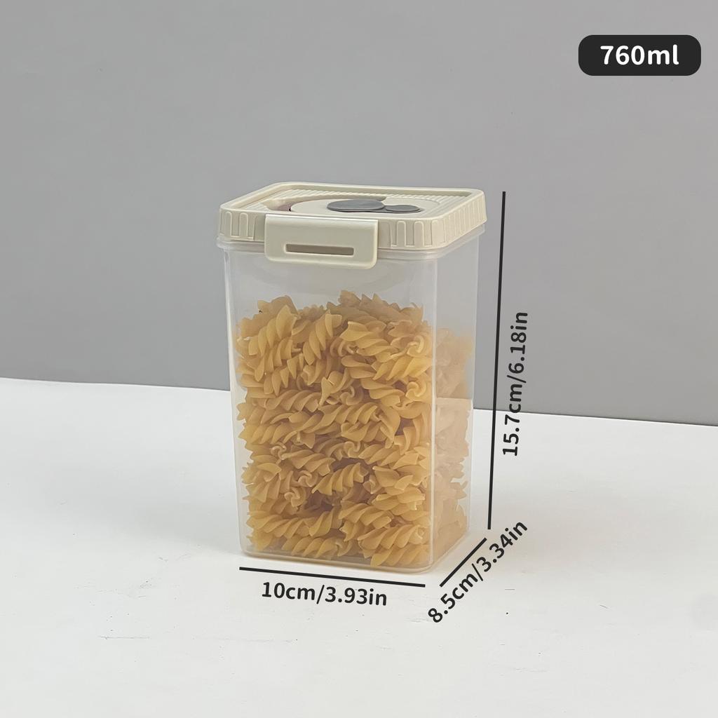 Plastic Cereals Storage Tank With Handle Moisture-Proof Pasta Snack Spice Container Sealed Food Storage Box Kitchen Organizer