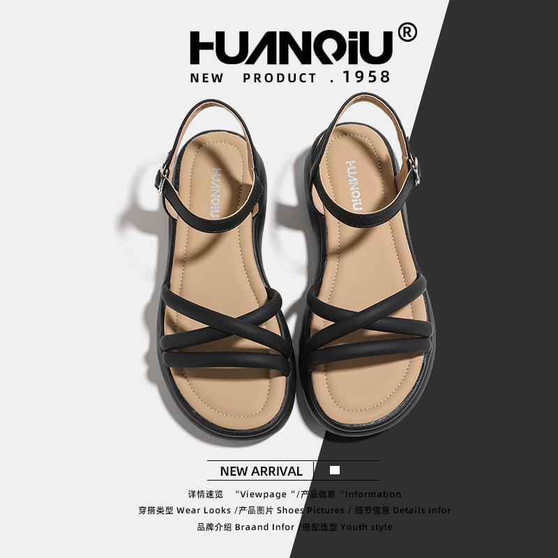 Глобальные сандалии на платформе женская верхняя одежда XHQ-GH109 весенние новые повседневные туфли с юбкой односложный пояс пляжная обувь