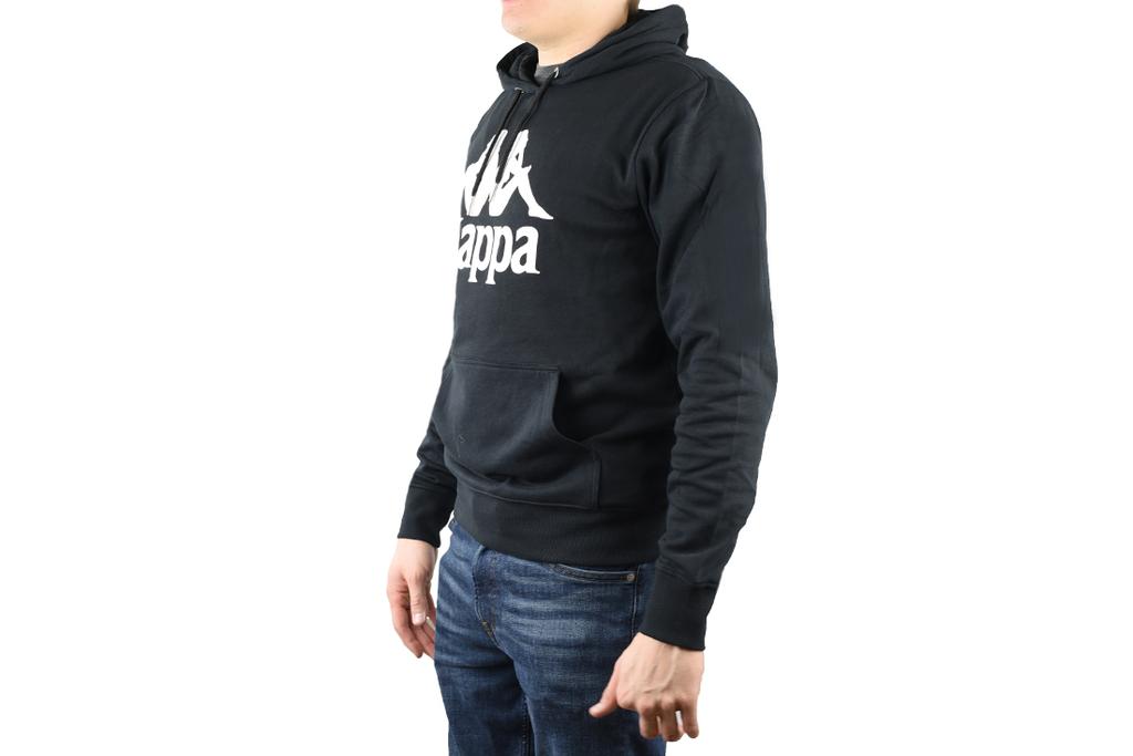 Kappa Мужская черная толстовка с капюшоном Taino