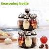 1/7pcs Seasoning Jar Household Creative Rotating Condiment Bottle Kitchen Seasoning Bottle Set Storage Rack Single Layer/double Layer Optional
