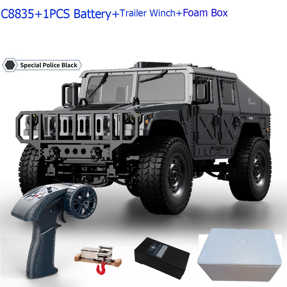ABAH1 C8835 1:14 RC Car 2.4G Remote Control Car 4WD Off-road Climbing Simulation All-terrain RC Crawler Military Jeep JJRC RC Toys