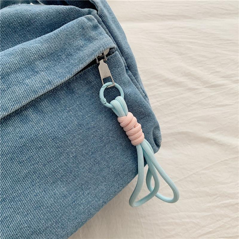 Сумка через плечо большой вместимости Женская джинсовая сумка кроссбоди