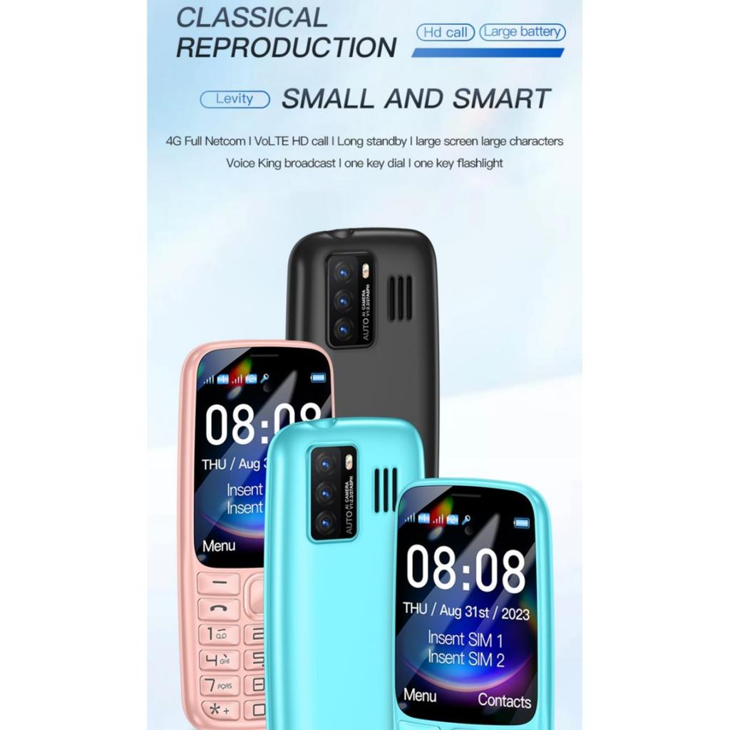 С99(H11) Мобильный телефон 4G с кнопками, 2,4-дюймовым TFT-экраном, двумя SIM-картами, двойным режимом ожидания, 240x320, будильником Voice King, аккумулятором 1500 мАч, мини-телефоном с фонариком