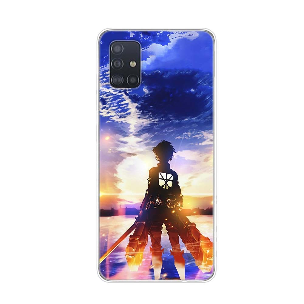 Мягкий чехол для телефона Anime Attack On Titan для Samsung Galaxy A01 A11 A12 A22 A21S A31 A41 A42 A51 A71 A32 A52 A72 A02S