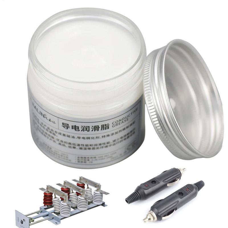 100g Electric Conductive Grease for Car Plug Circuit Plug-in Low Resistance Value Conductive Gel Lubrication for Car Household