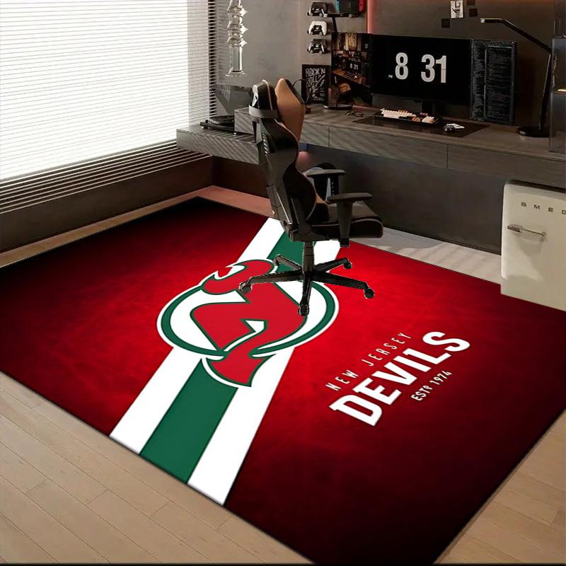 Новый коврик для пола с логотипом Devils для гостиной, игровых комнат, офиса, спальни, офисный коврик для пола, игривый дизайн, рождественские подарки для фанатов