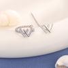 Вспышка Алмазная W Буква Ушная Клипса Wind Star Idou С Тем же Нишевым Дизайном Длинные Двойные V Цирконовые Наушники