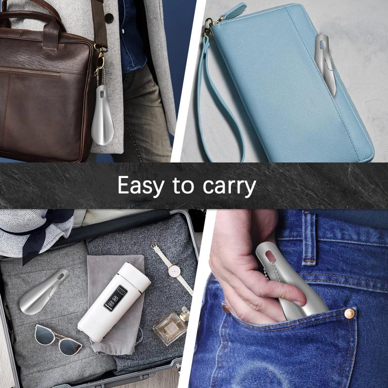 10 см легко переносимый мини черный рожок для обуви металлический прочный нержавеющая сталь портативный модный брелок для ключей рожки для обуви аксессуары вспомогательный инструмент