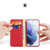 Dux Ducis Hivo Leather Case With Flip Genuine Leather Cover Wallet For Cards And Documents Samsung Galaxy S22+ (S22 Plus) Red