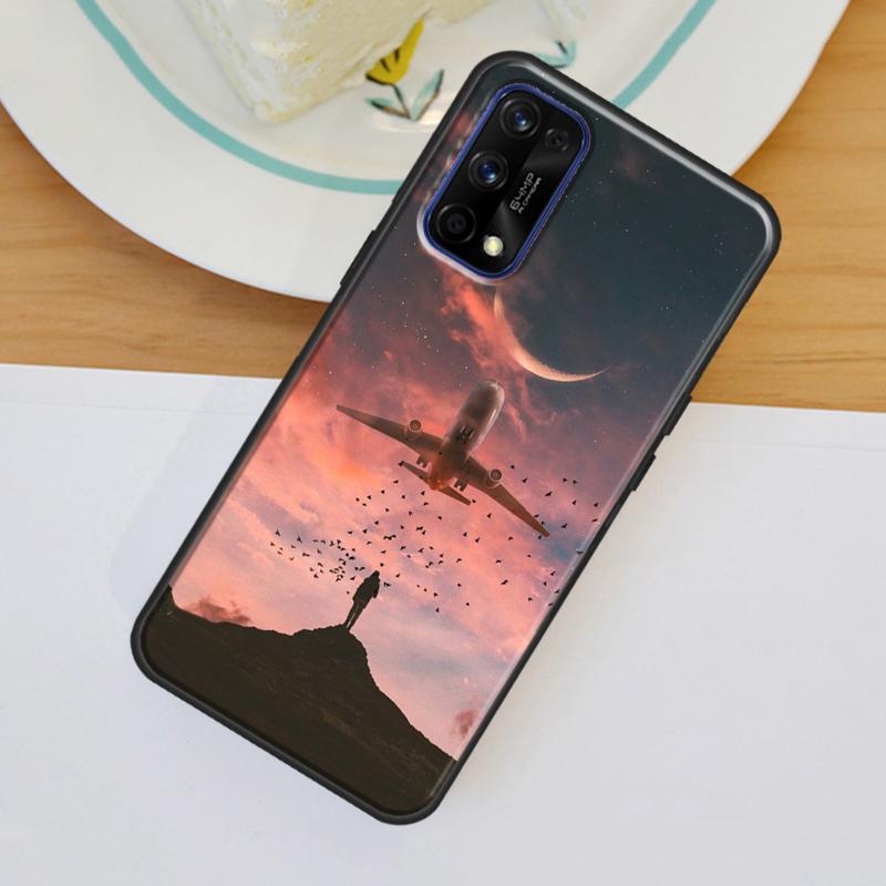 Авиаперелет  Полет Для OnePlus 11 10 Pro 10T Nord 3 2T CE 2 Lite Realme C55 C35 C33 C31 C30 C21Y GT Neo 5 Чехол