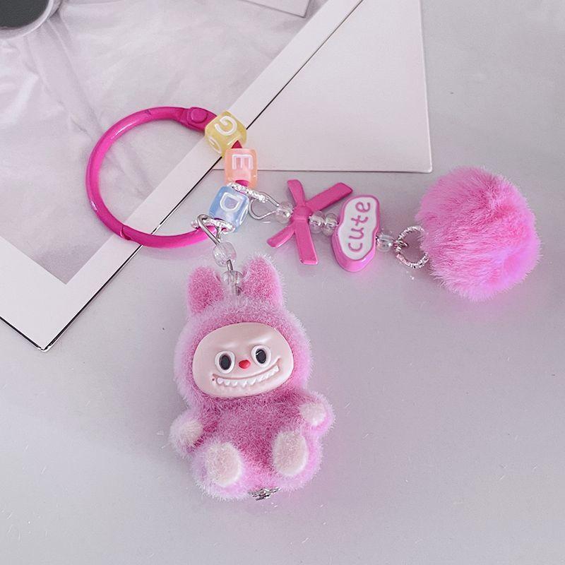 Mini Labubu Furball Backpack Mobile Pendant Cute Keychain Gift