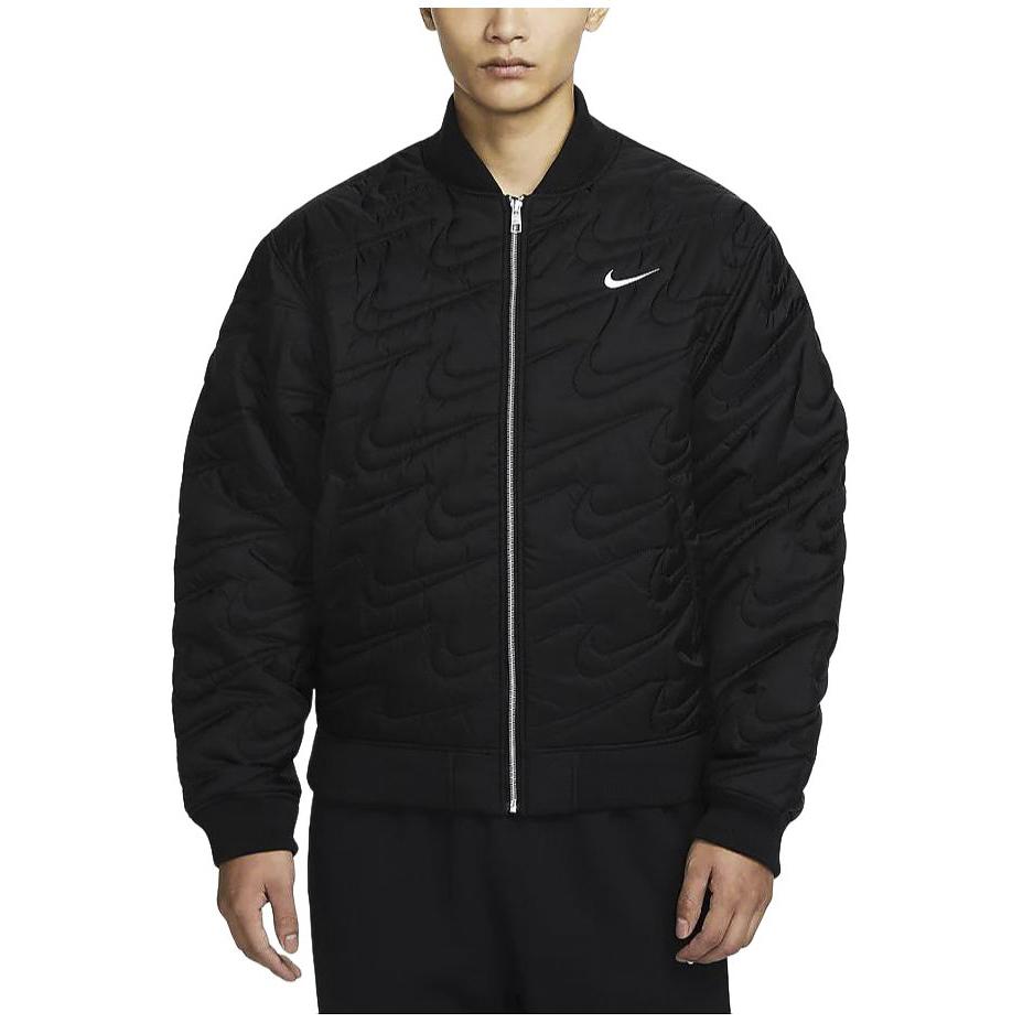 Nike Спортивная одежда Swoosh Solid Color Zip-Up Casual Jacket Men Jackets Black FV6152-010