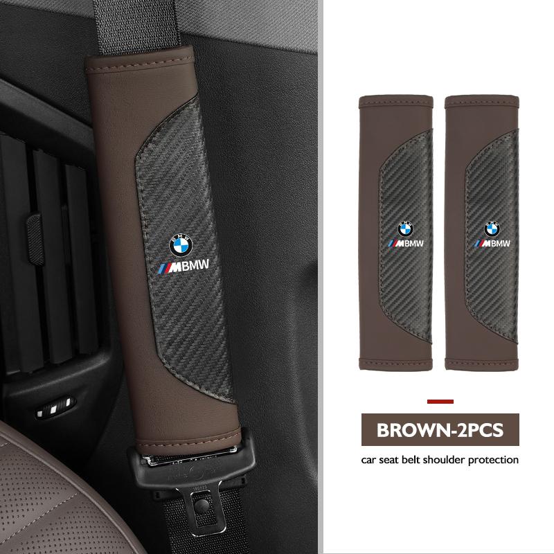 Car Seat Belt Protection Spliced Carbon Fibre Shoulder Pad For BMW X3 X5 M5 M3 E46 E90 E60 F10 E39 F30 E36 G30 E87 E70