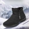 Мужские зимние хлопковые ботинки с утолщением для тепла, на двойной молнии, высокие, зимние ботинки для среднего и пожилого возраста