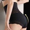 Высокая талия кружевные бесшовные трусы лист утягивающие трусы эластичное корректирующее белье для живота женское
