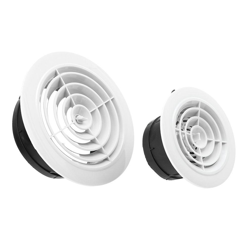 Adjustable Air Ventilation Cover Round Ducting Ceiling Wall Hole Abs Air Vent Grille Louver Kitchen Bath Air Outlet Fresh System