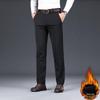 Мужские повседневные брюки прямого кроя на флисовой подкладке: Осень/Зима 2025 Папин стиль, Не требующий глажки