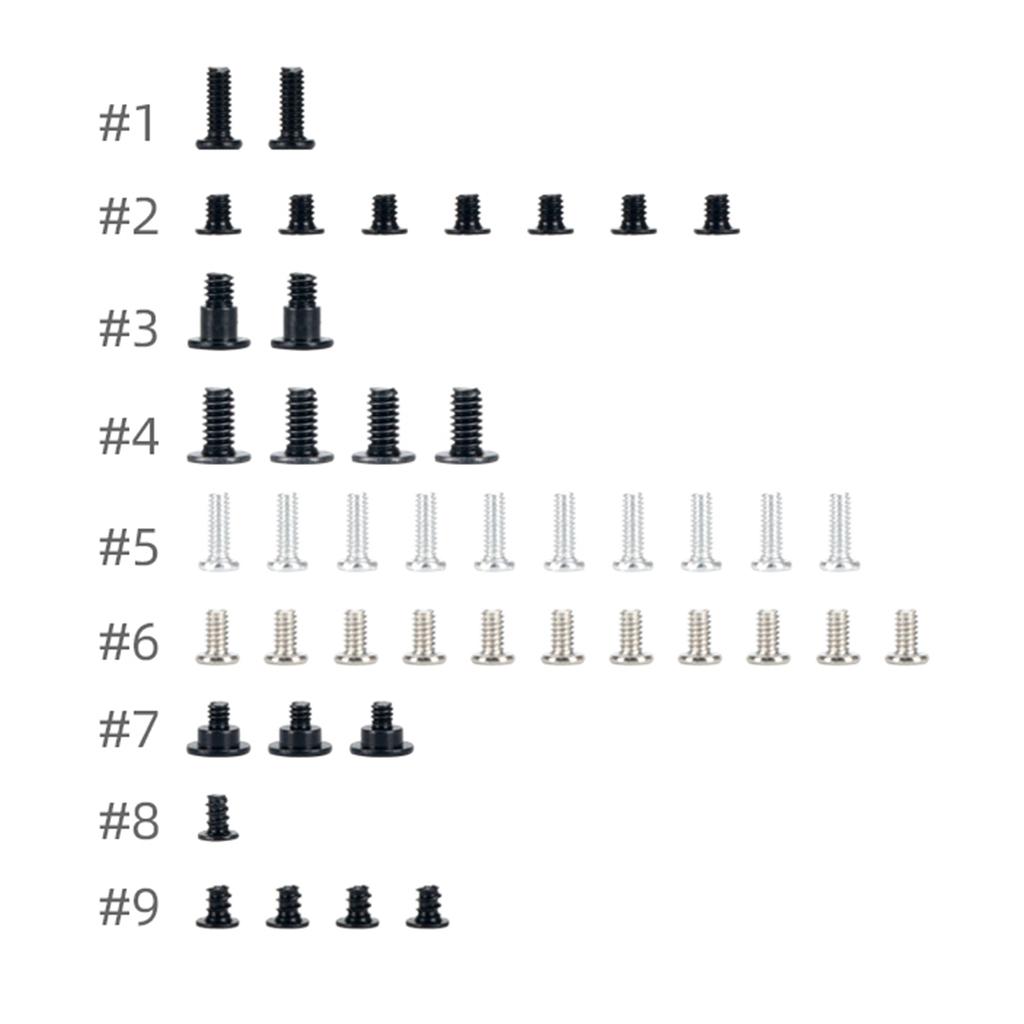 44 шт./набор Металлические винты для хоста игровой консоли Замена для геймпада NS OLED Аксессуары Полный набор винтов Комплект Запасные части для ремонта