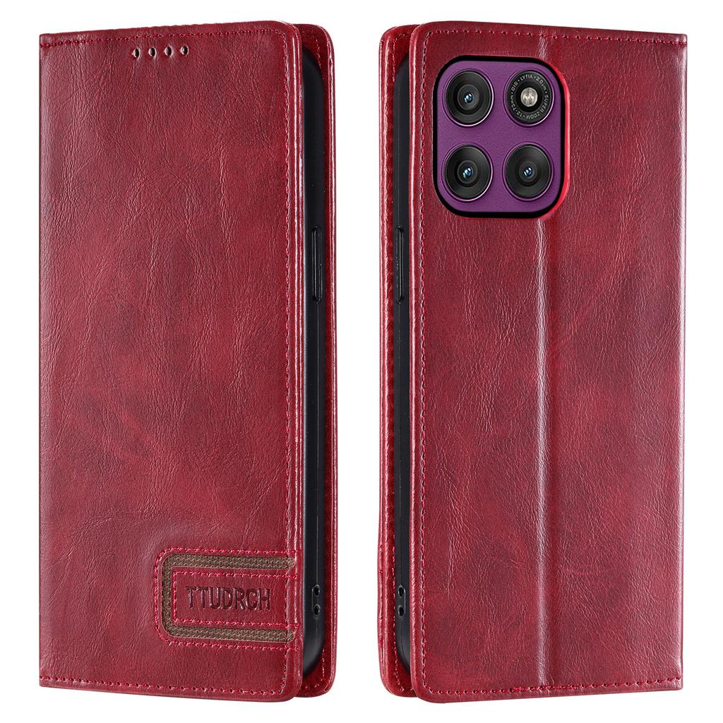 TTUDRCH Style 007 For Motorola Moto G86 5G Leather Case RFID Blocking Wallet Stand Phone Cover