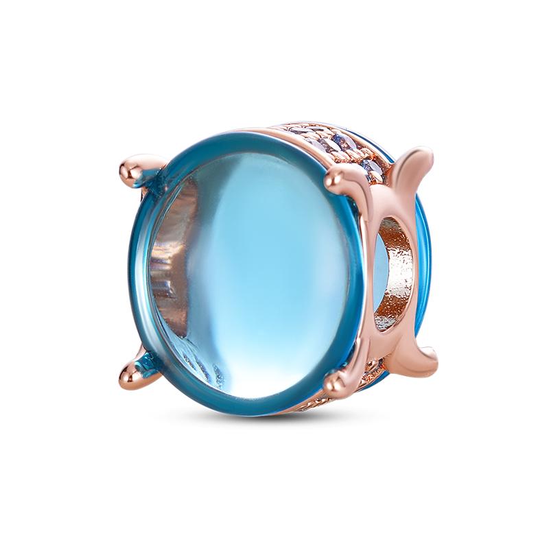 Silver S925 Blue Series Beads Fit Bracelet Bangle Diy Original Design Star Moon Galaxy Charms For Jewelry Make