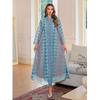 Magic Queen Embroidery Hot Drilling Robe Middle East Elegant Print Dress Dubai Morocco Women Clothes Dresses