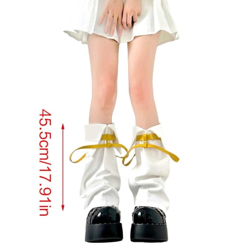Subculture Leg Warmers for Women Girls Y2K Leg Warmer Sweet Cool Long Socks Gothic Harajuku Leg Cover Knee High Socks