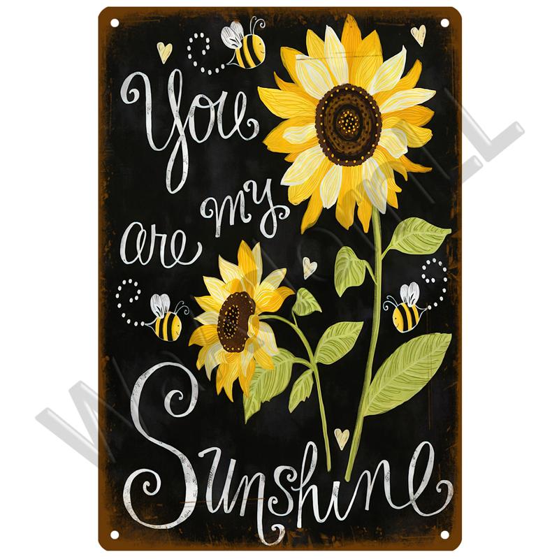 Ретро Декор, металлический знак лаванды, жестяной постер, металлические винтажные вывески с подсолнухом, жестяная вывеска с цветком, ромашка, настенный декор для дома и сада, подарок