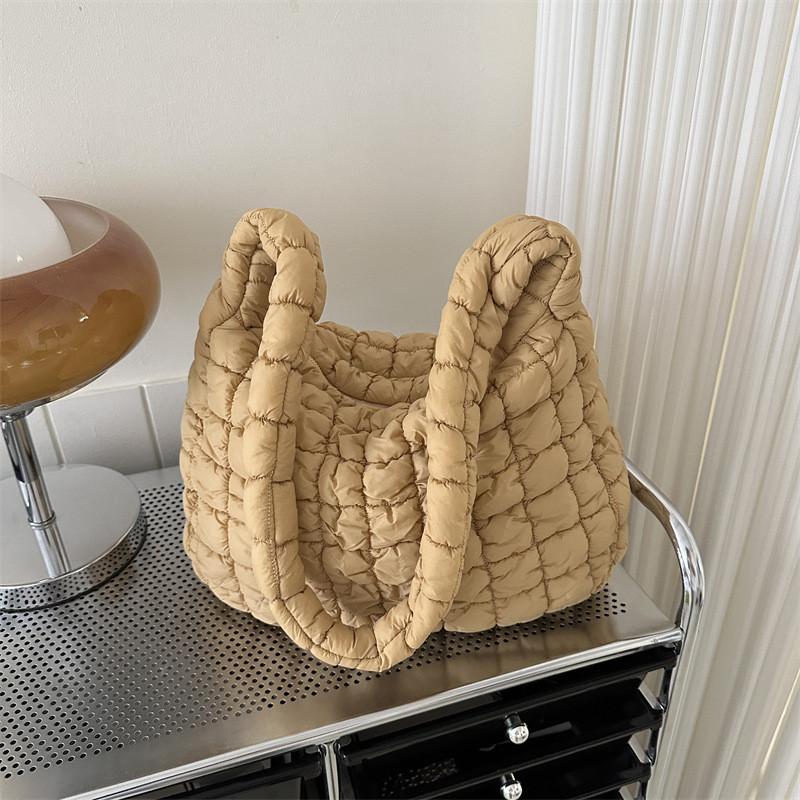 Трендовая большая сумка-тоут «Облако» для женщин в черном, белом, хаки, фиолетовом и зеленом цветах, модный стиль