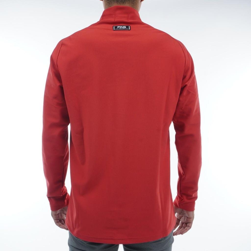 Ping Apparel Men's Long Sleeve High Neck Shirt (Brand Logo, Heat Retention) / Golf Undershirt / 621-3269907 100_Red M