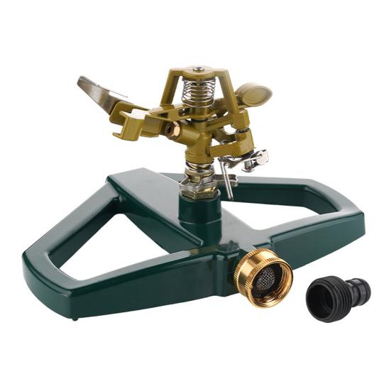 Садовый импульсный разбрызгиватель, мощный пульсирующий разбрызгиватель с металлическим основанием, вращающийся на 360 градусов, автоматический разбрызгиватель воды для полива газона большой площади